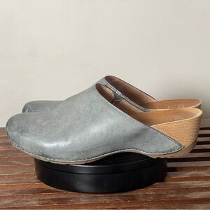 Dansko Talulah Women’s Leather Mule Clogs Size 42 EU 11.5–12 Teal Slip On